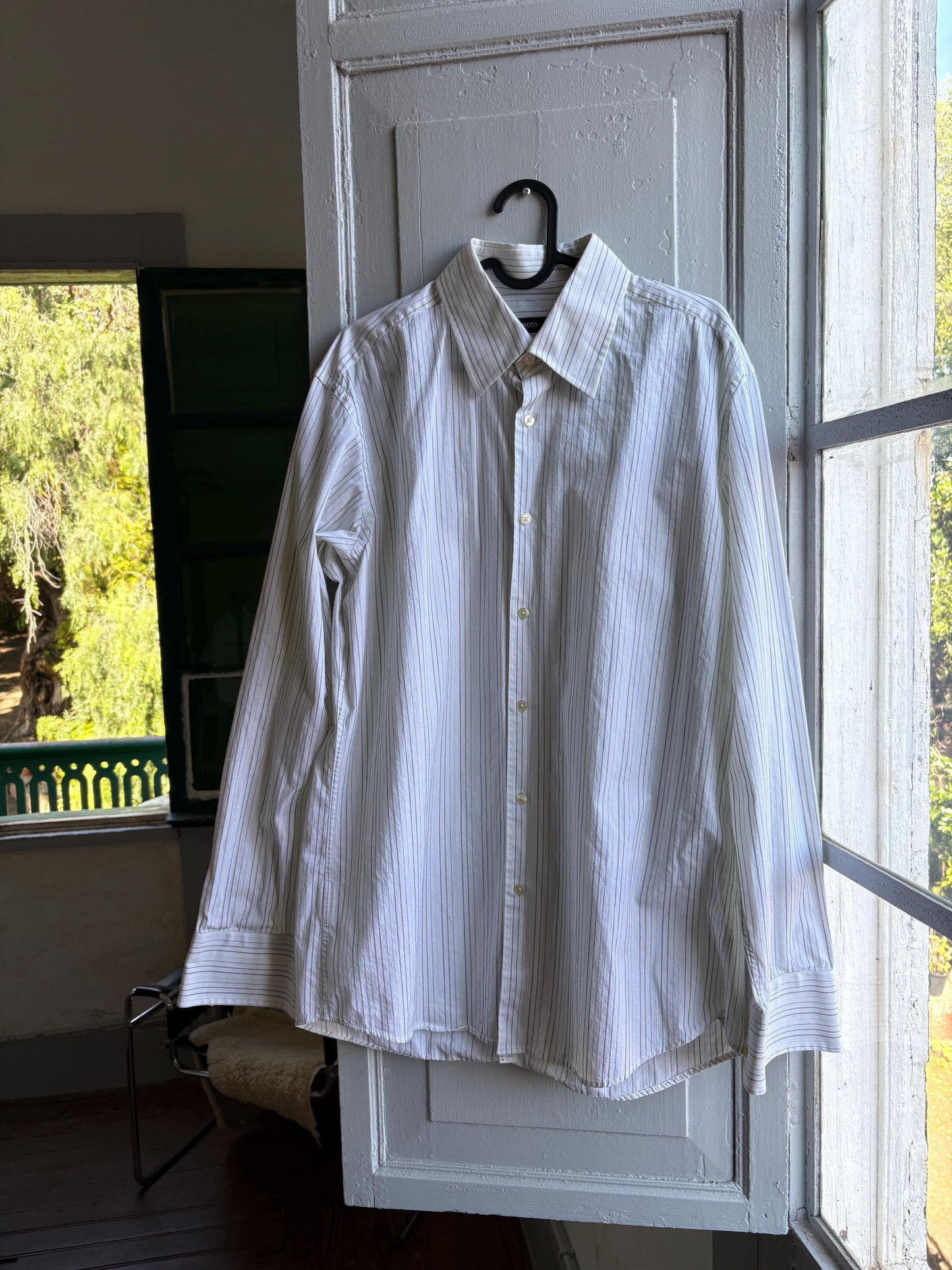 Vintage Stripe Cotton Oxford Shirt — additional view 8