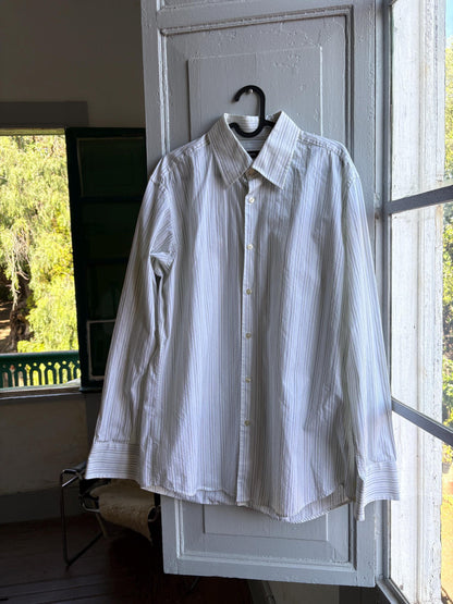 Vintage Stripe Cotton Oxford Shirt — additional view 8