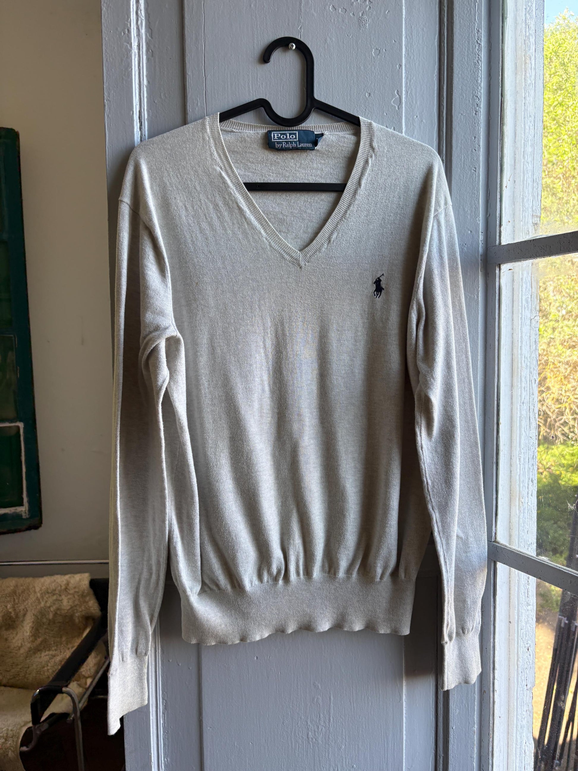 Beige Pima Cotton Long Sleeve Shirt — additional view 6