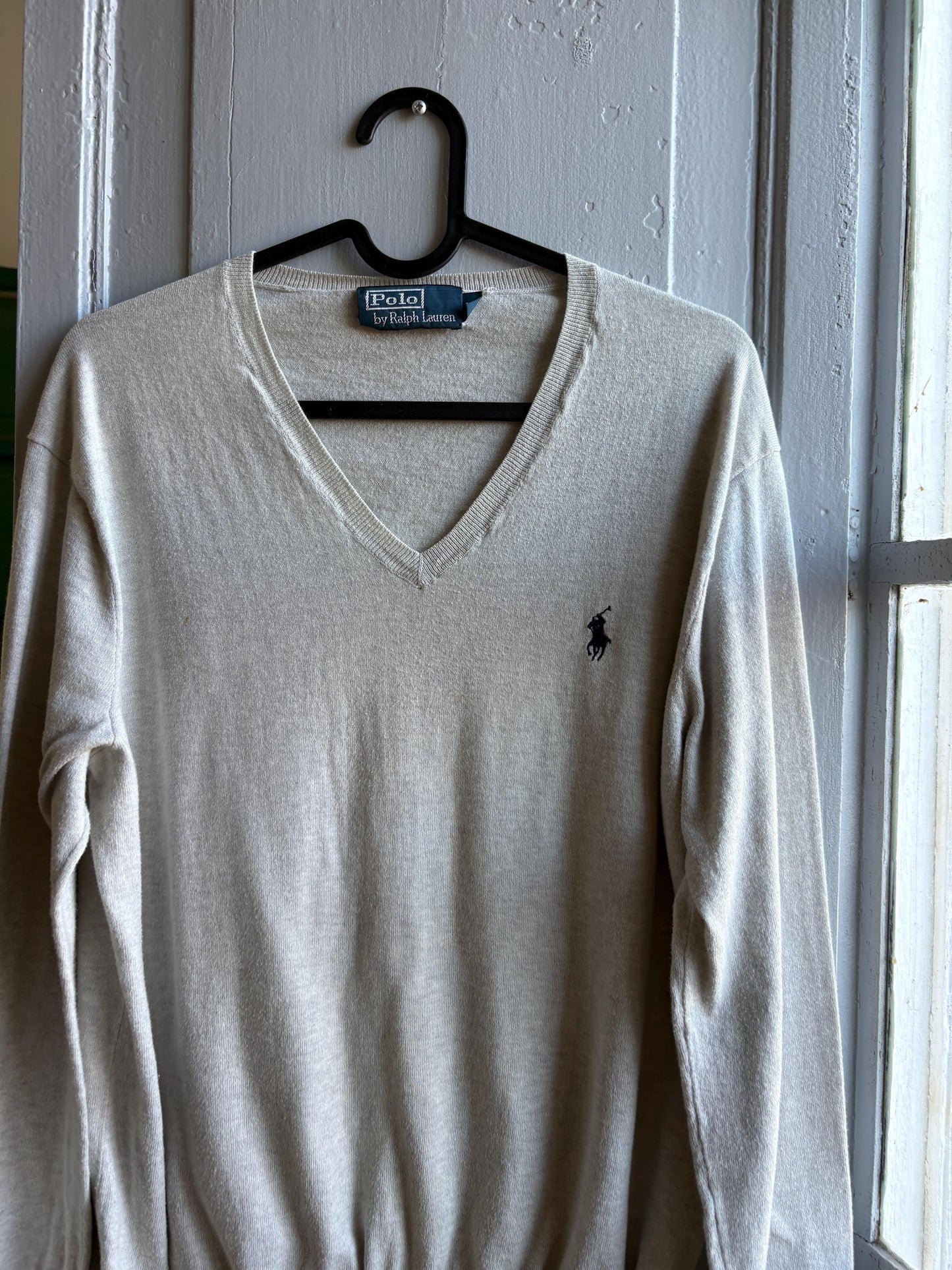 Beige Pima Cotton Long Sleeve Shirt — additional view 9