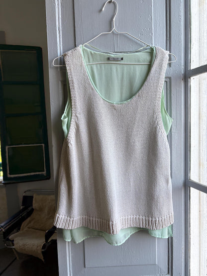 Mint Green Knit Camisole — back view