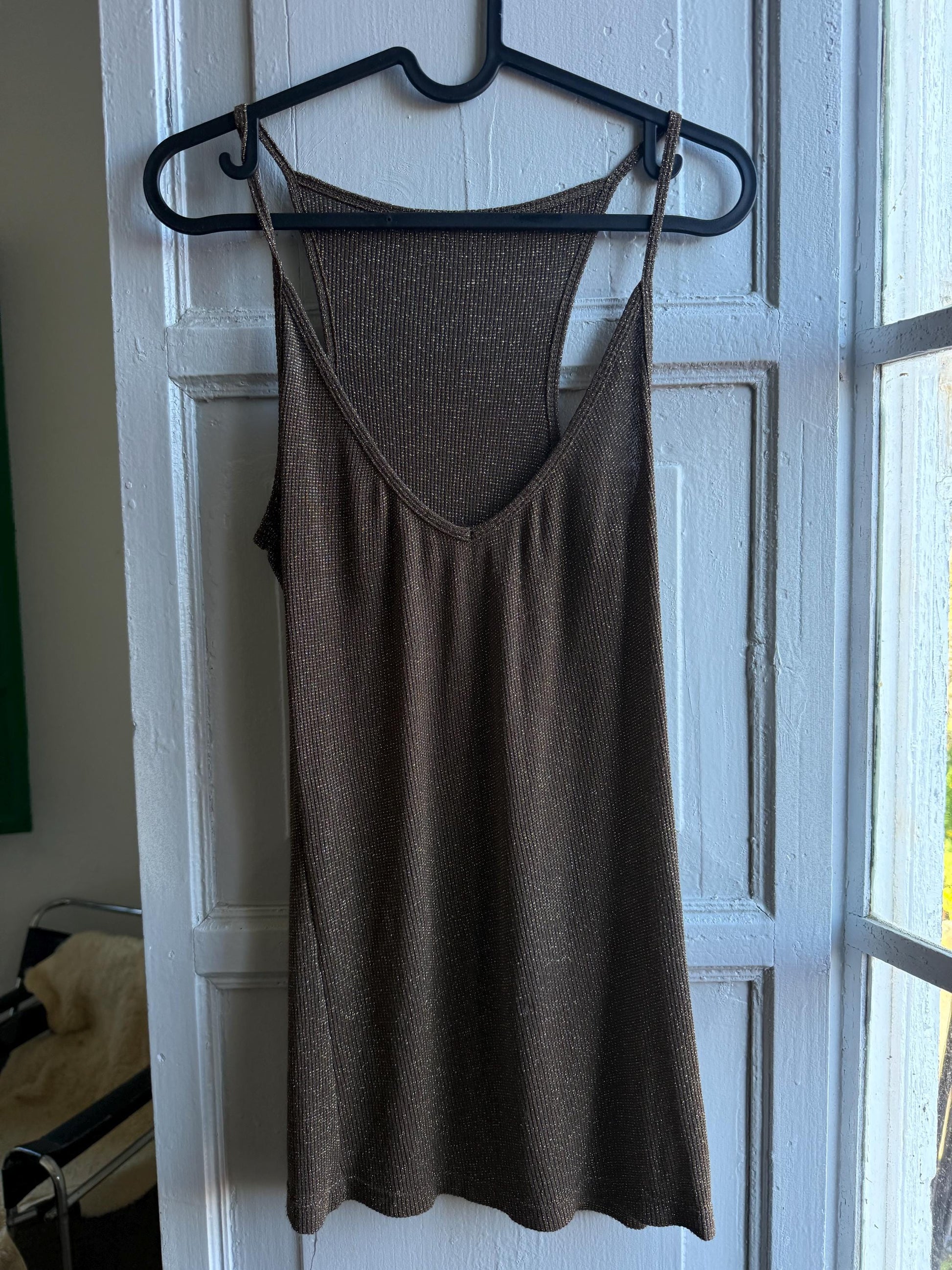 Vintage Brown Shimmer Camisole — back view