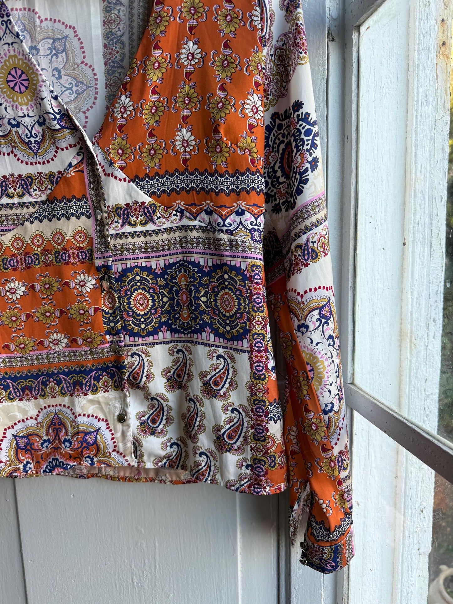Colourful Floral Print Women's Blouse — additional view 5
