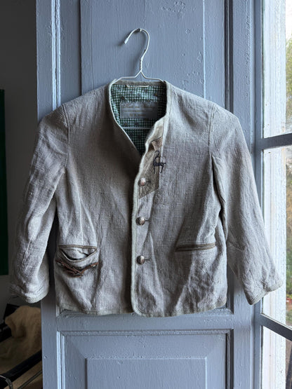 Vintage Linen Jacket for Kids — back view