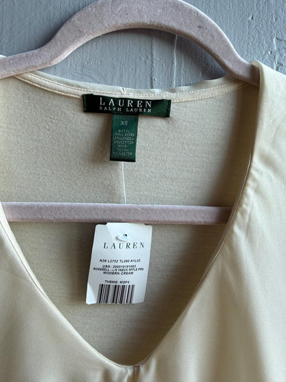 Ralph Lauren Off-White Ruffle Neck Blouse — additional view 10