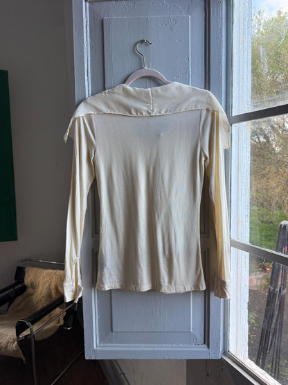 Ralph Lauren Off-White Ruffle Neck Blouse — additional view 11