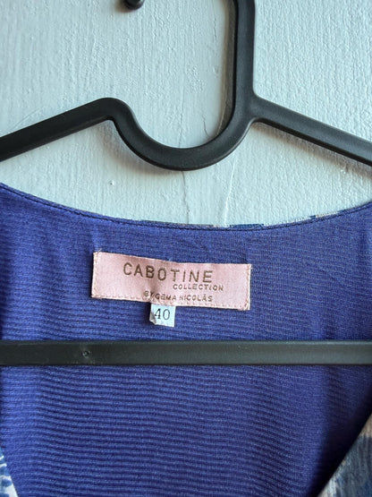 Silk Blue Tie Dye Bow Dress — additional view 12