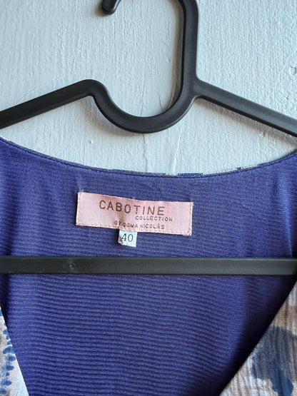 Silk Blue Tie Dye Bow Dress — additional view 13