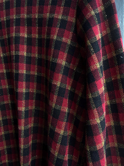 Vintage Plaid Gold Shimmer Women's Shirt — additional view 8