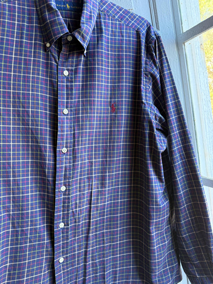 Vintage Ralph Lauren Blue Plaid Shirt — additional view 12