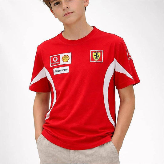 Vintage Ferrari Embroidered Kids Tee
