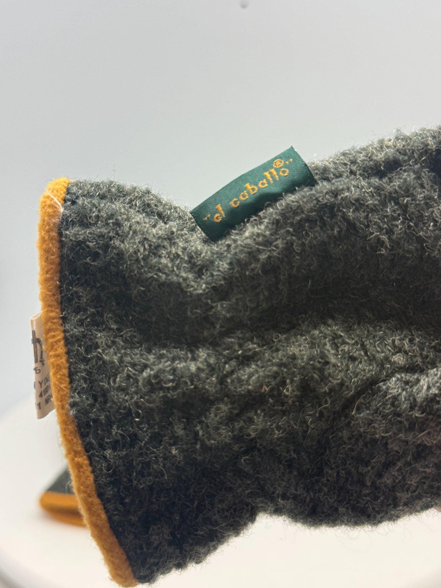 Dark Grey Wool Gloves With Rabbit Silk Blend — additional view 5