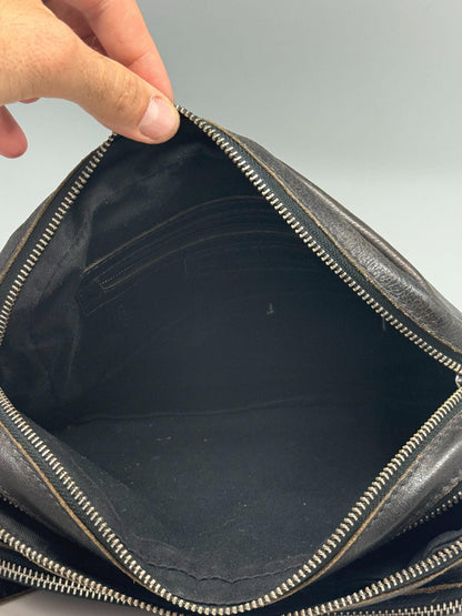 Vintage Black Leather Crossbody Bag — additional view 5