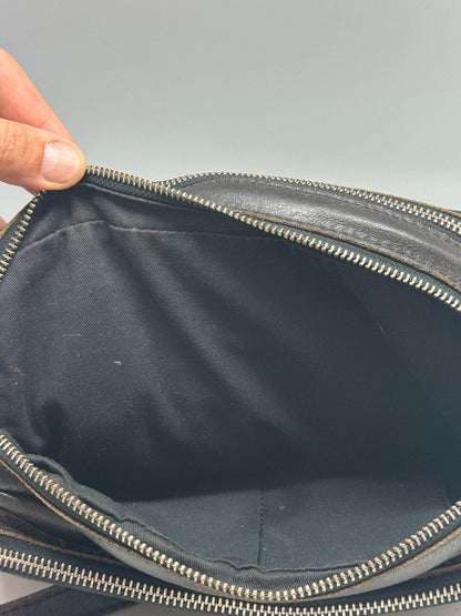Vintage Black Leather Crossbody Bag — additional view 6
