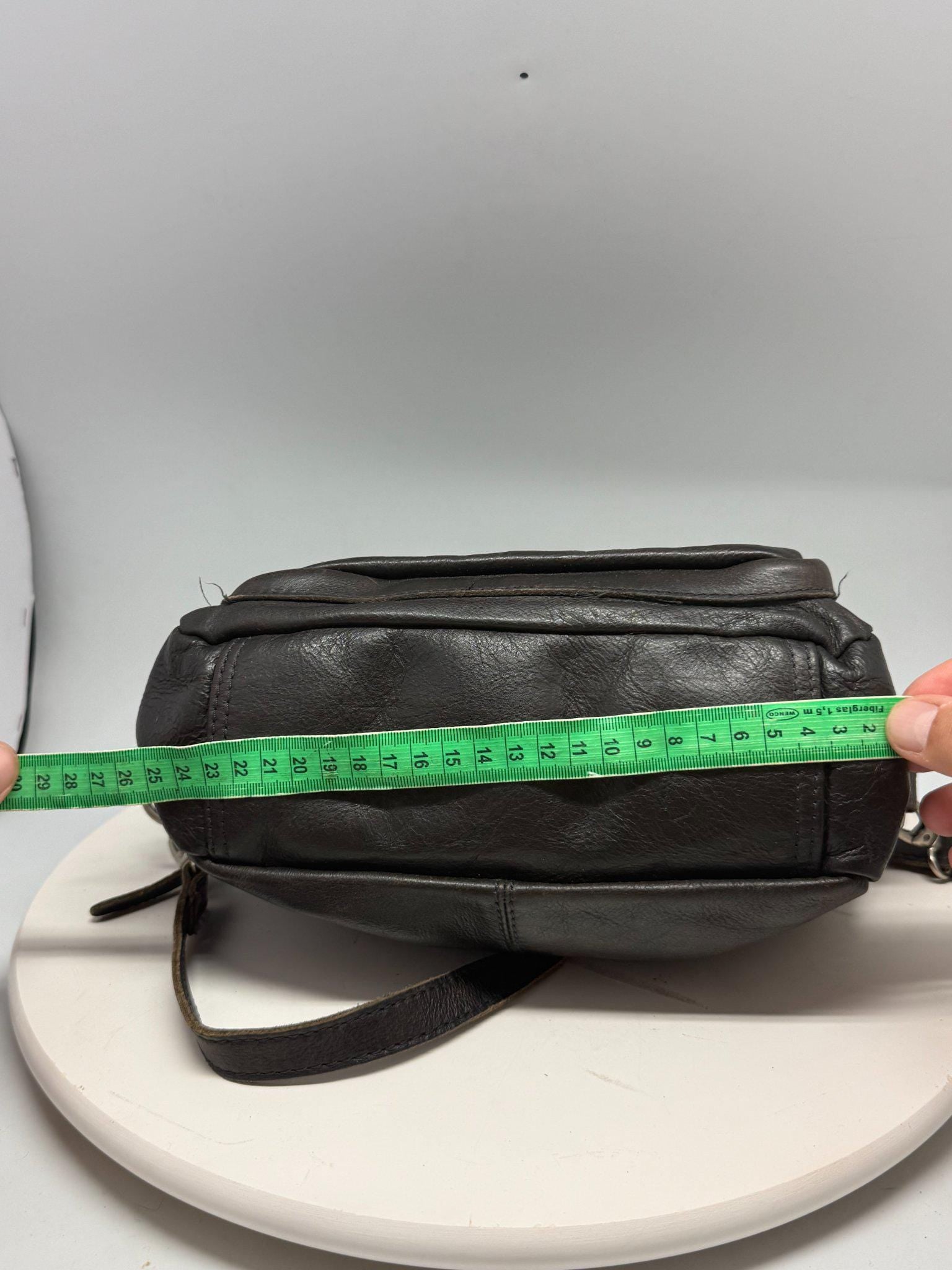 Vintage Black Leather Crossbody Bag — additional view 10