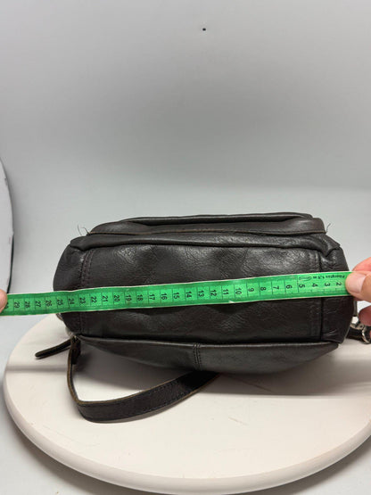 Vintage Black Leather Crossbody Bag — additional view 10