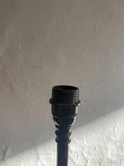 Vintage Brown Table Lamp with Striped Shade — additional view 10