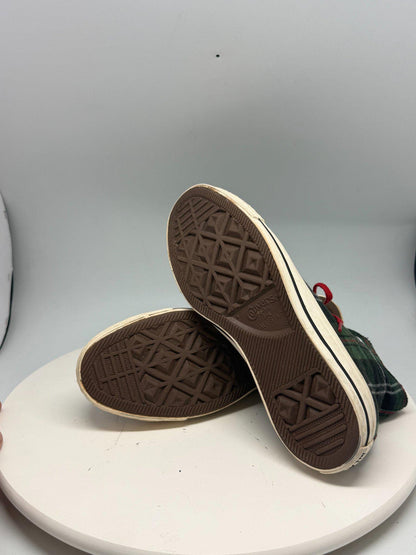 Vintage Plaid High Top Converse Sneakers — additional view 5