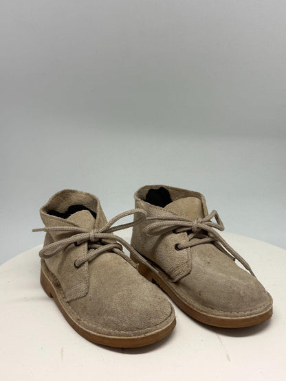 Beige Suede Ankle Boots for Kids — detail
