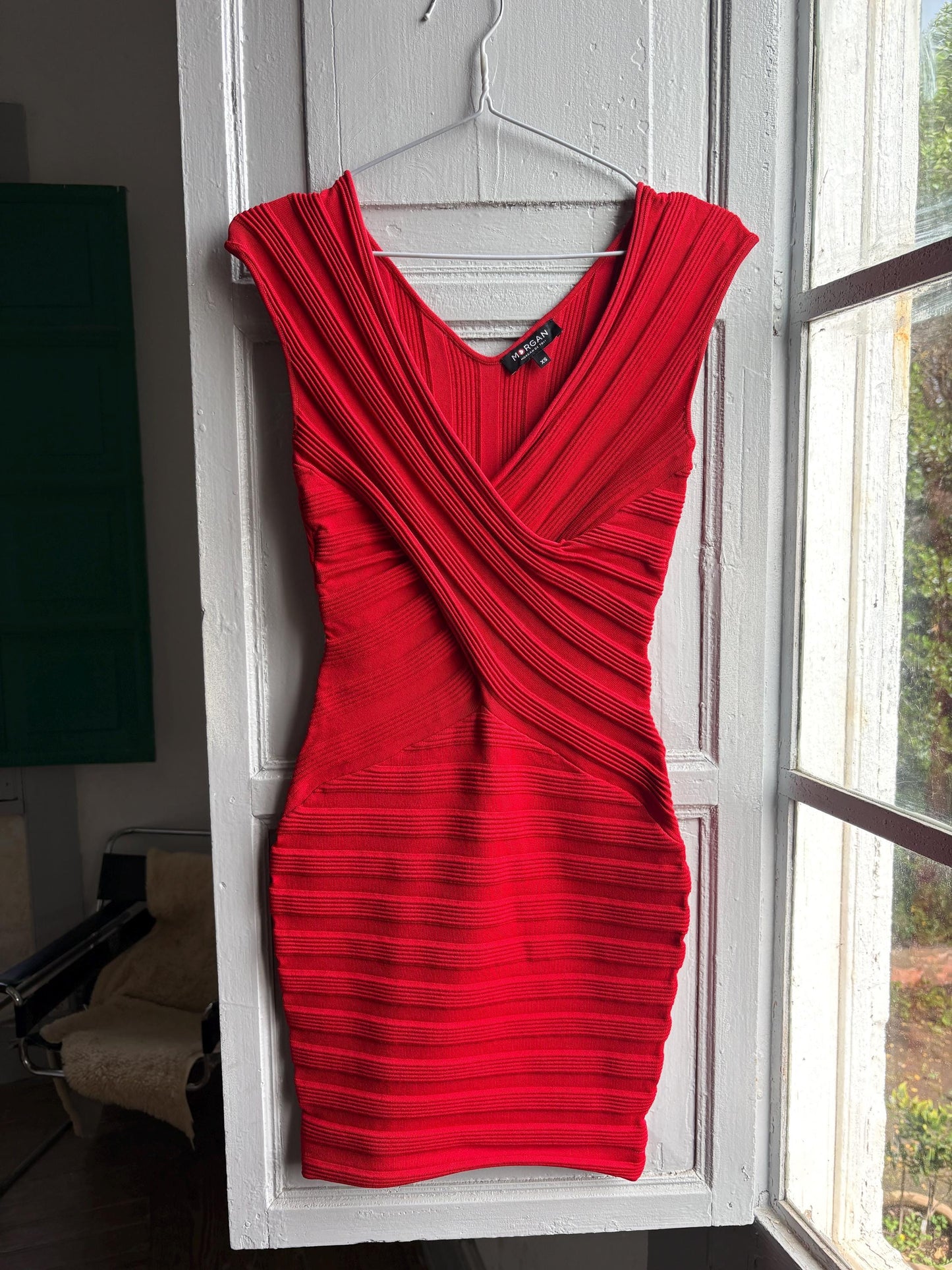 Sexy red bodycon dress, hourglass figure fit, Date night outfit, Valentines dress, XS