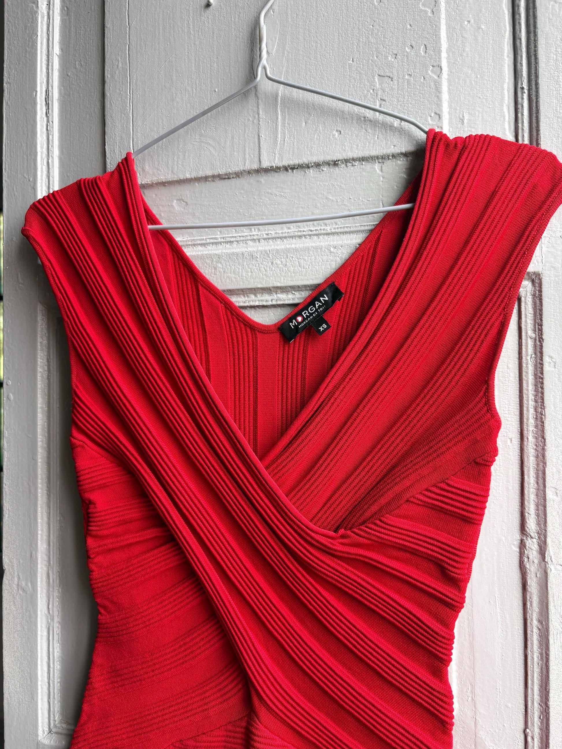 Sexy red bodycon dress, hourglass figure fit, Date night outfit, Valentines dress, XS