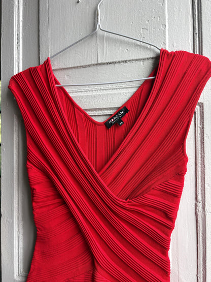 Sexy red bodycon dress, hourglass figure fit, Date night outfit, Valentines dress, XS