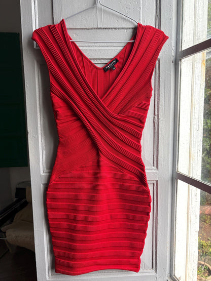 Sexy red bodycon dress, hourglass figure fit, Date night outfit, Valentines dress, XS
