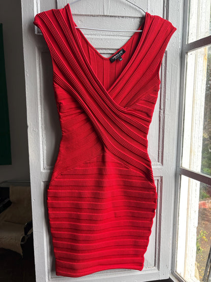 Sexy red bodycon dress, hourglass figure fit, Date night outfit, Valentines dress, XS