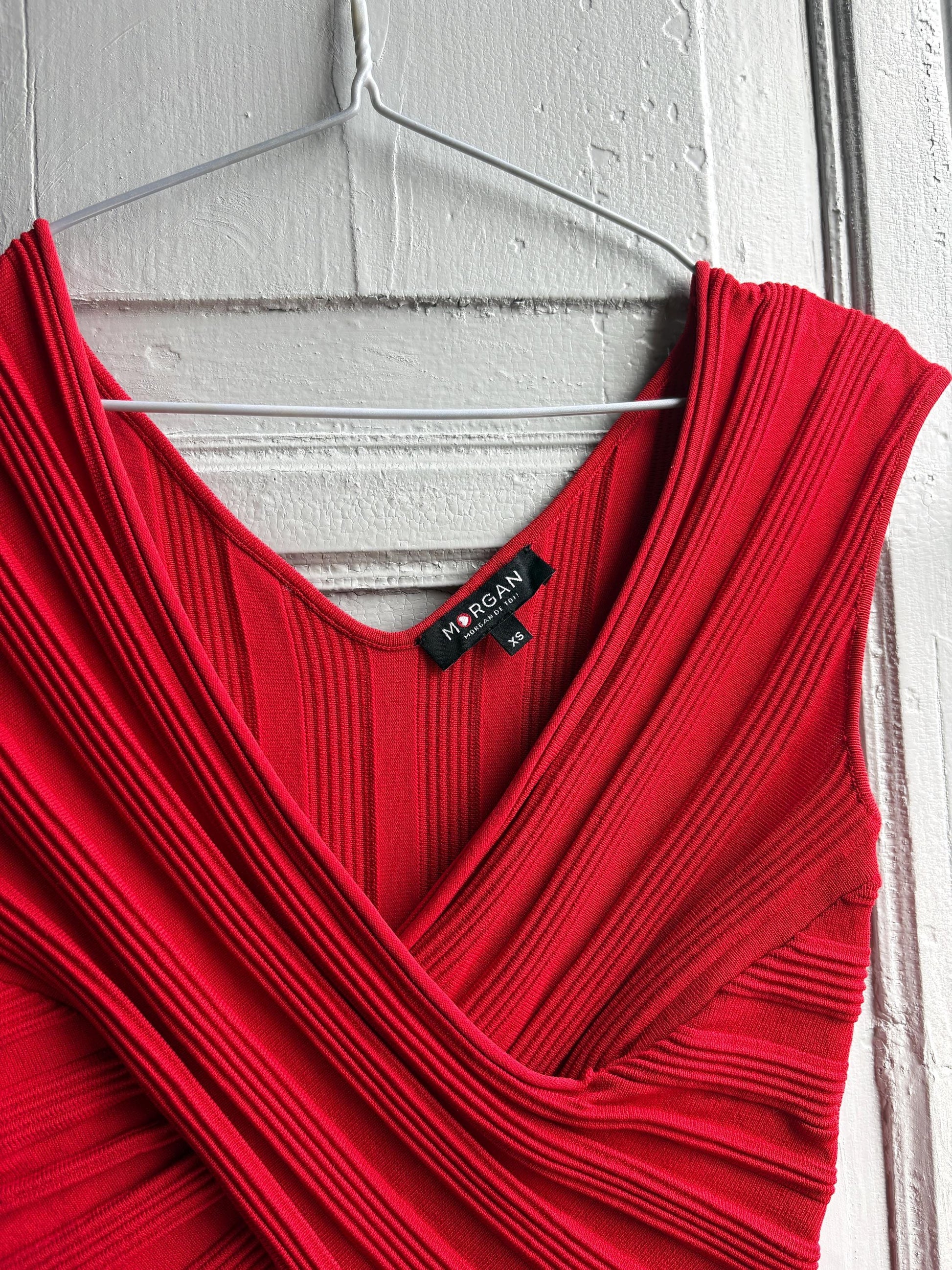 Sexy red bodycon dress, hourglass figure fit, Date night outfit, Valentines dress, XS
