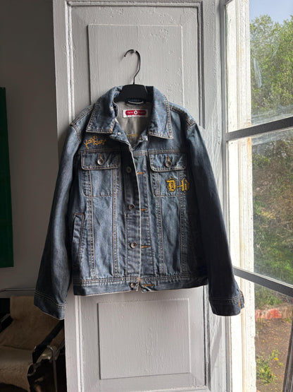 Vintage 90s Blue Denim Kids Jacket — detail