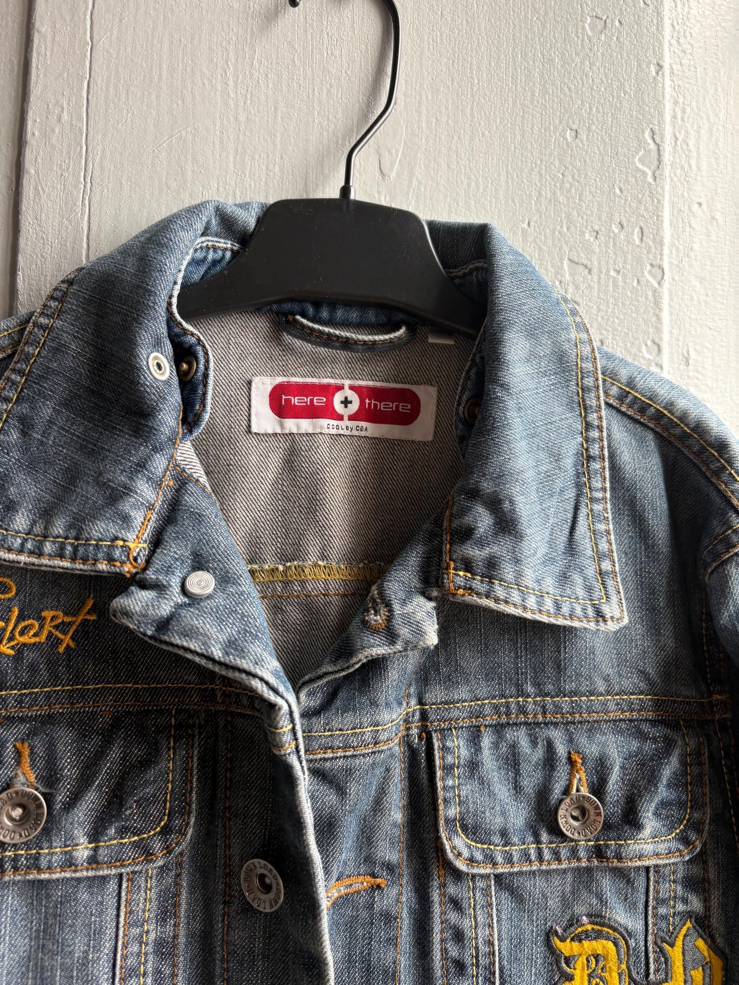 Vintage 90s Blue Denim Kids Jacket — additional view 7