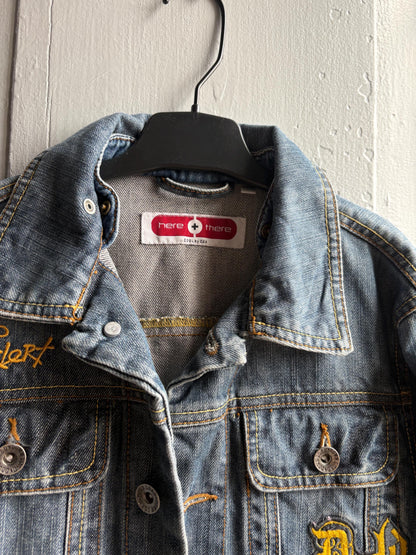 Vintage 90s Blue Denim Kids Jacket — additional view 7