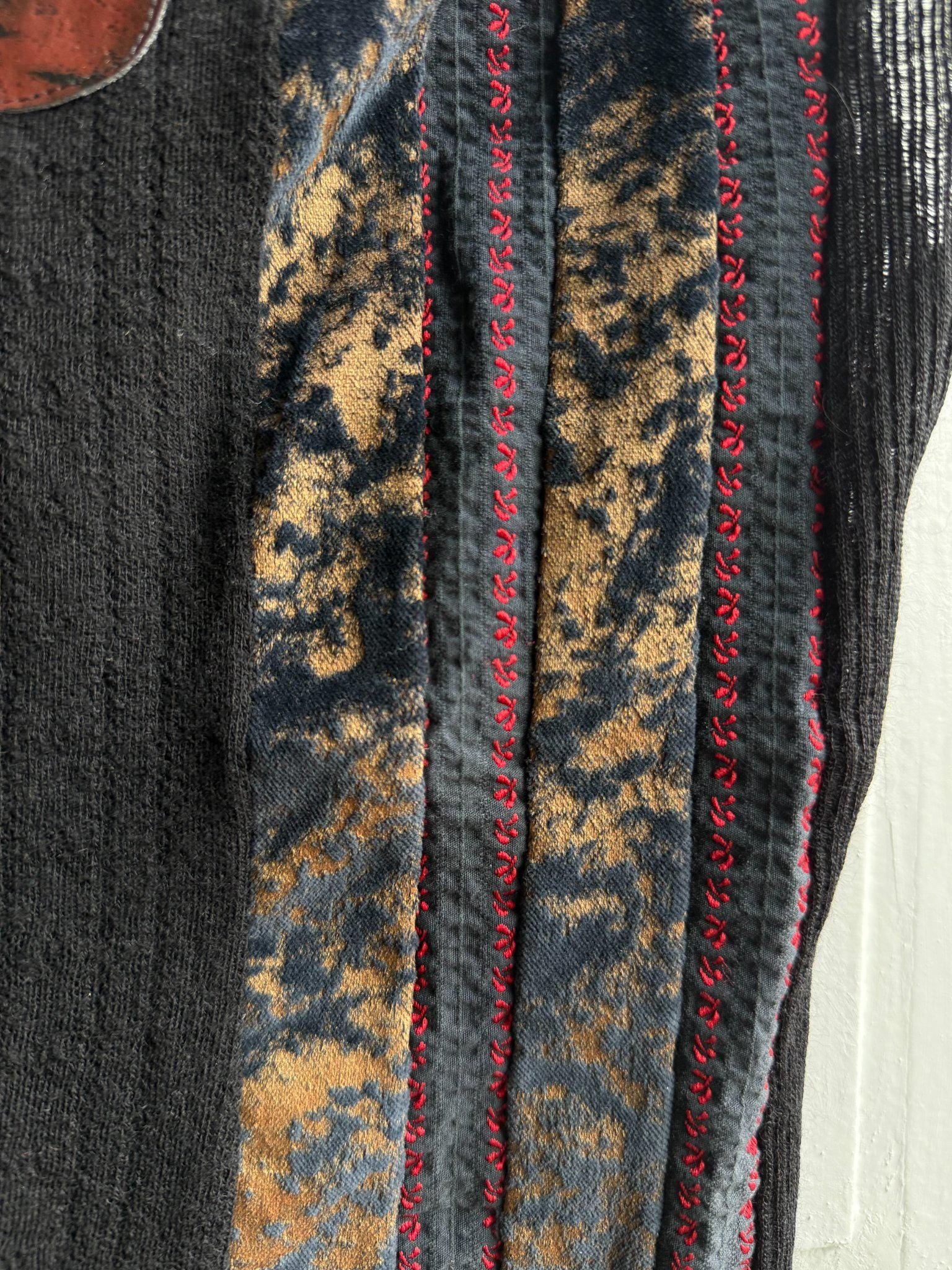 Custo Barcelona Black Abstract Patchwork Camisole — back view