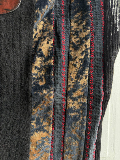 Custo Barcelona Black Abstract Patchwork Camisole — back view