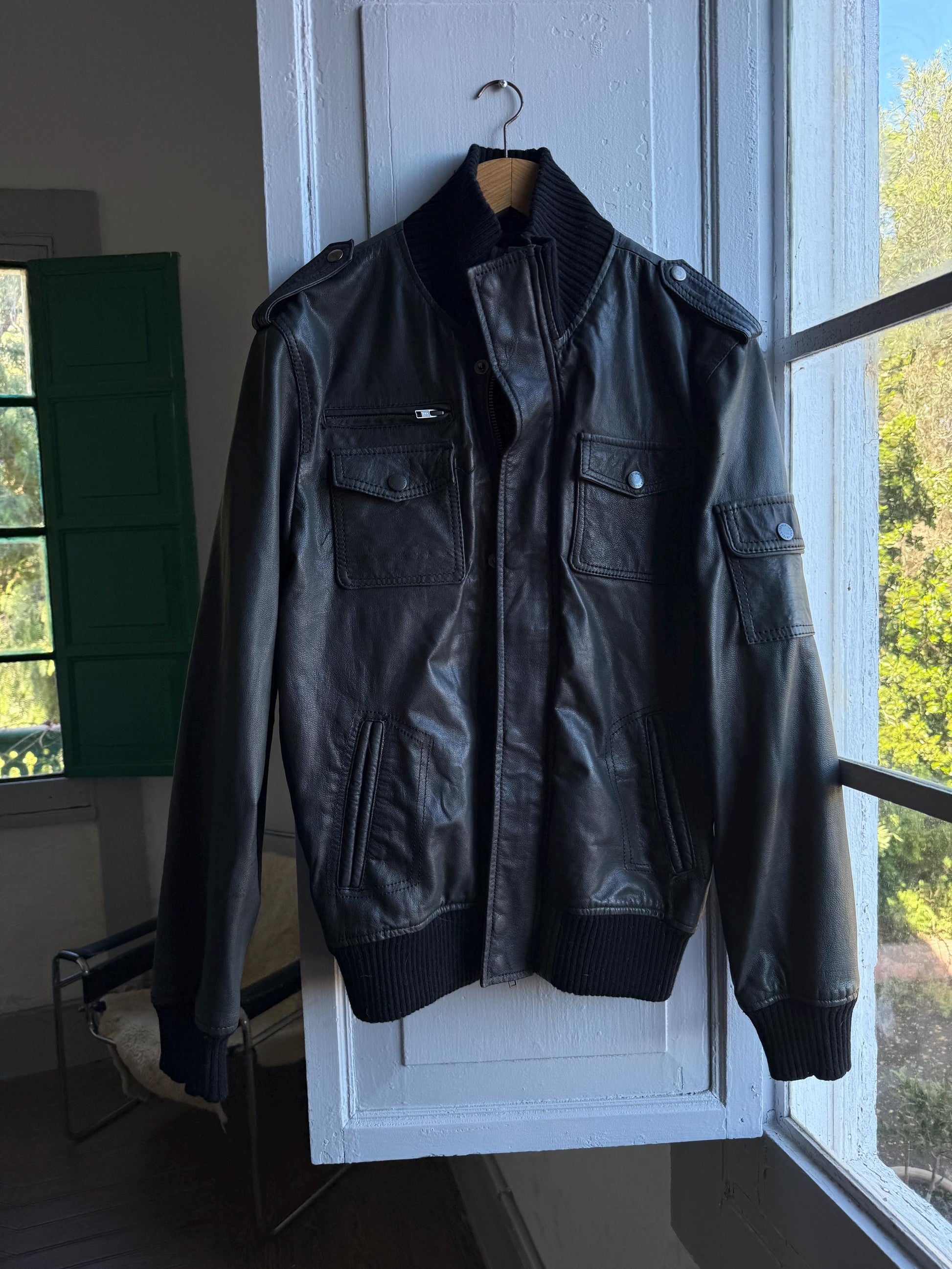 Rare Vintage Black Goat Leather Jacket — additional view 6