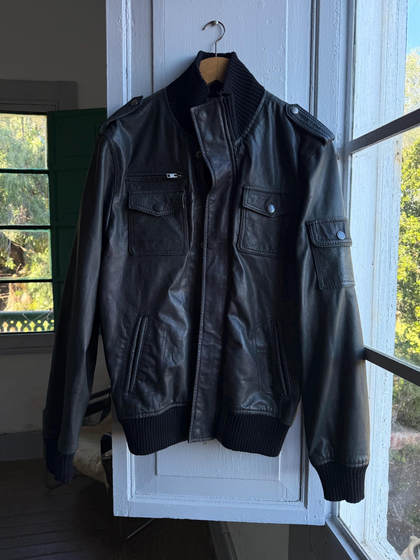 Rare Vintage Black Goat Leather Jacket — additional view 7
