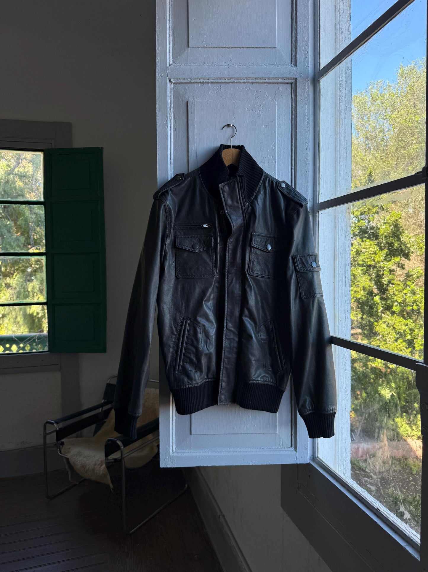 Rare Vintage Black Goat Leather Jacket — additional view 9