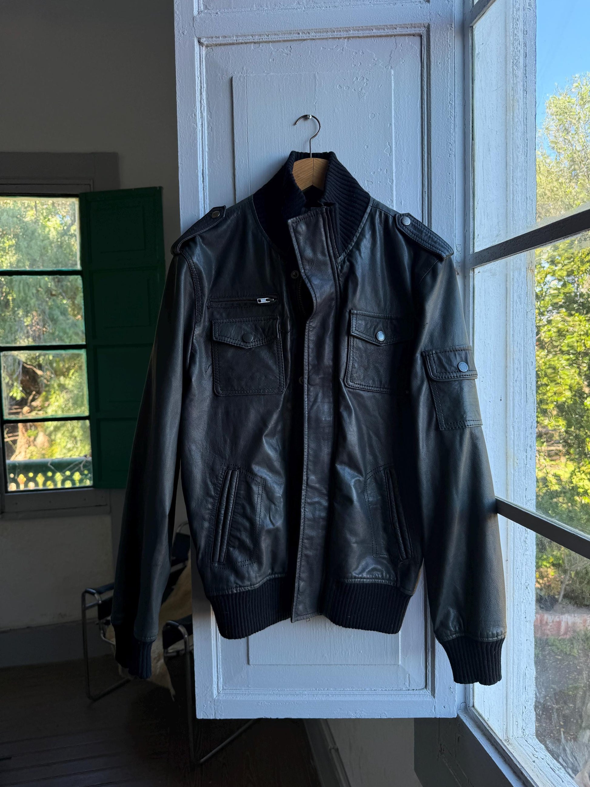 Rare Vintage Black Goat Leather Jacket — additional view 16