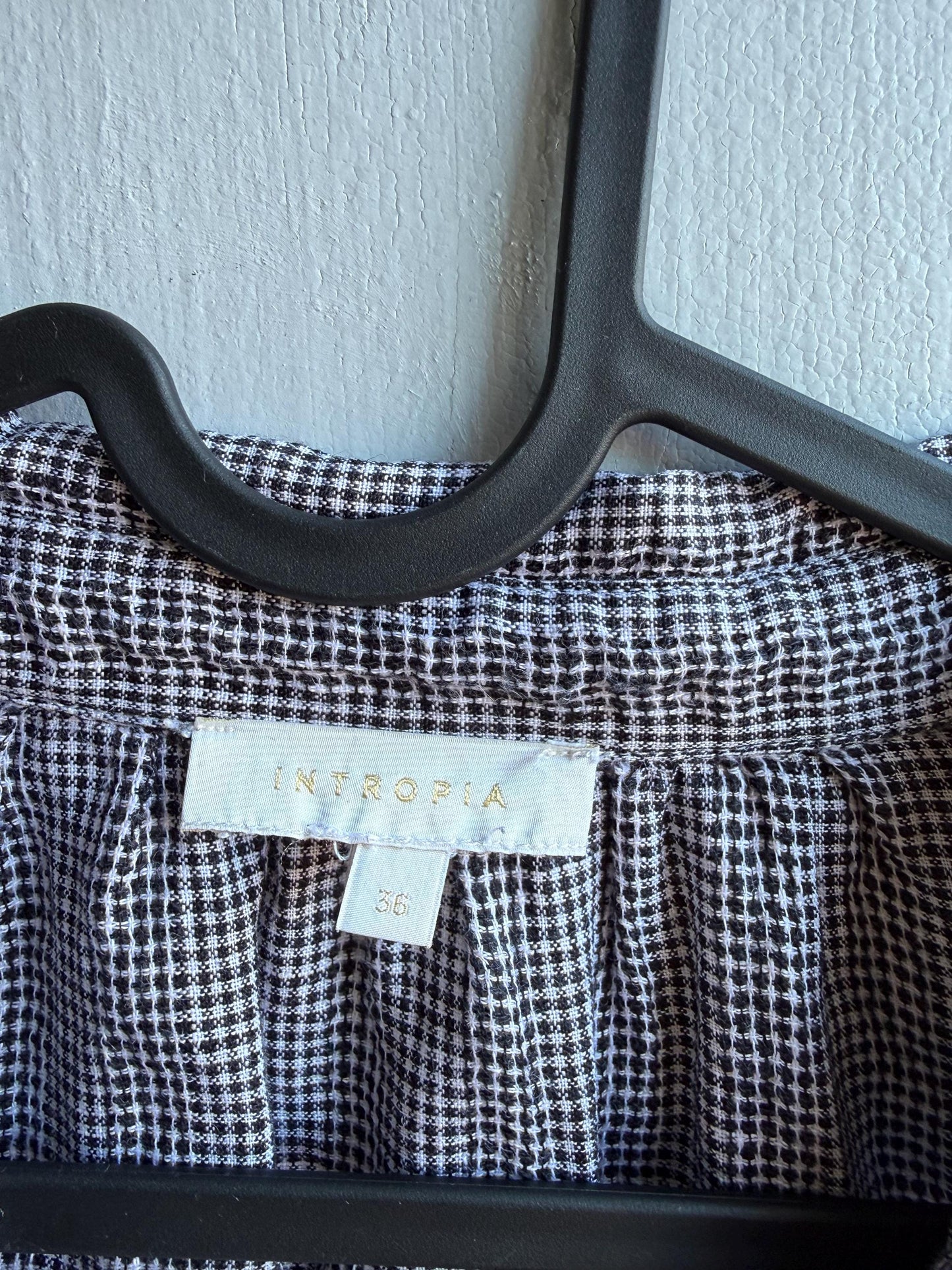 Linen Black And White Check Blouse — additional view 10