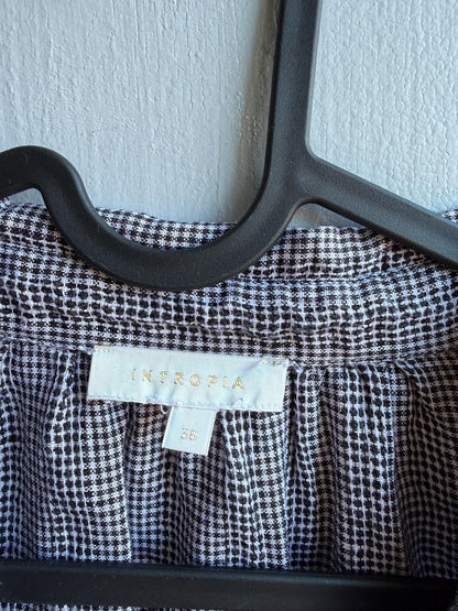 Linen Black And White Check Blouse — additional view 10
