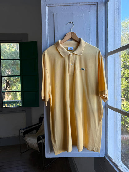 Vintage Yellow Lacoste Polo Shirt for Men — detail
