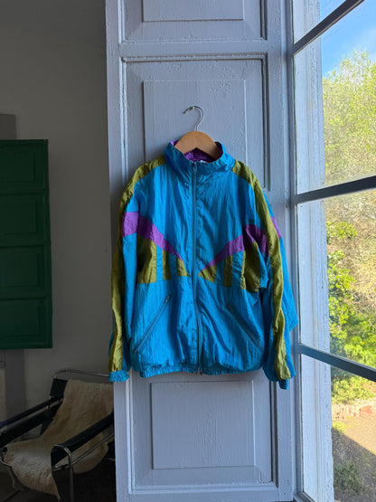 Vintage 90s Kids Windbreaker Jacket — fabric close-up