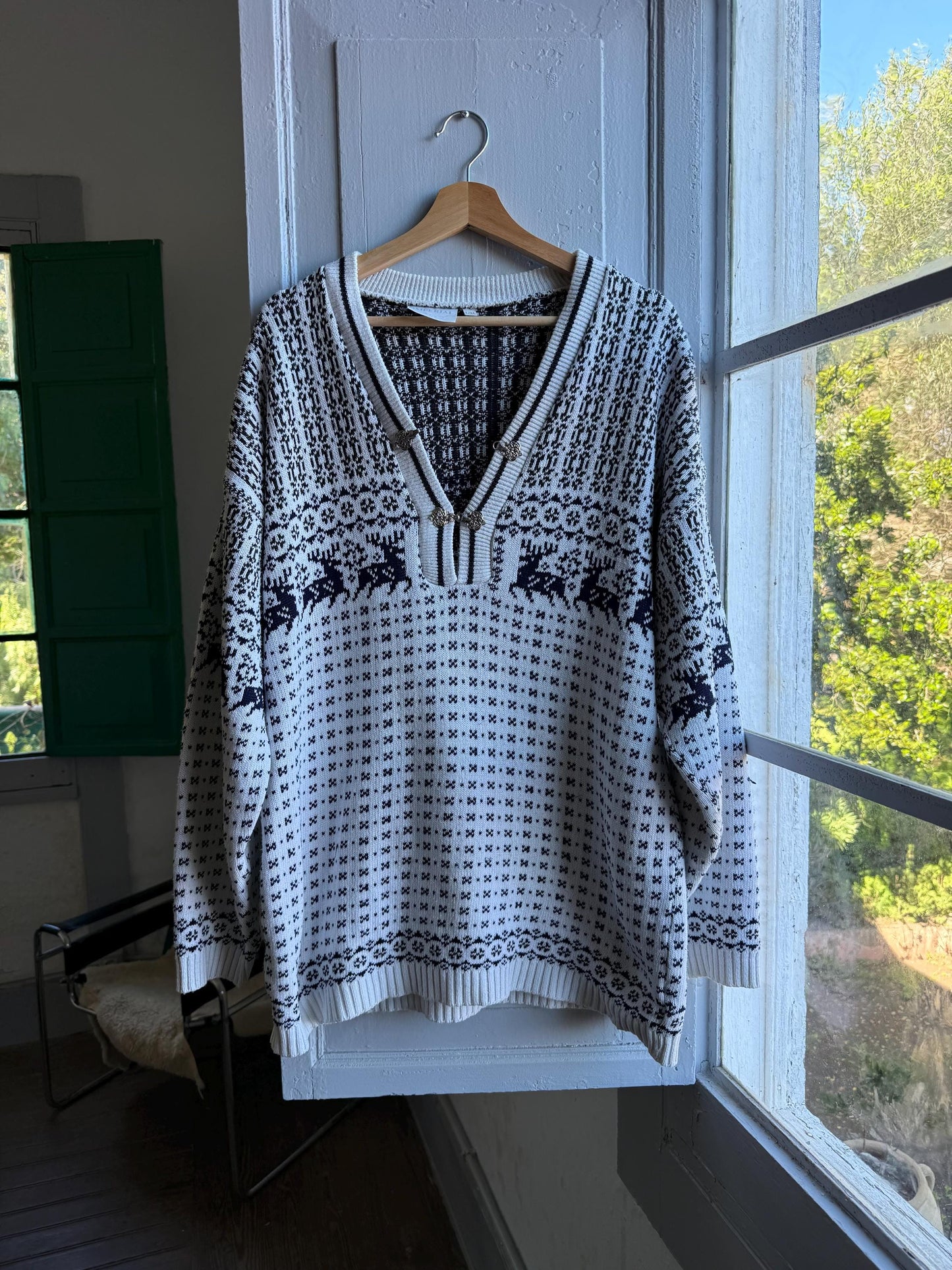 Vintage Fair Isle Norwegian Jumper — back view