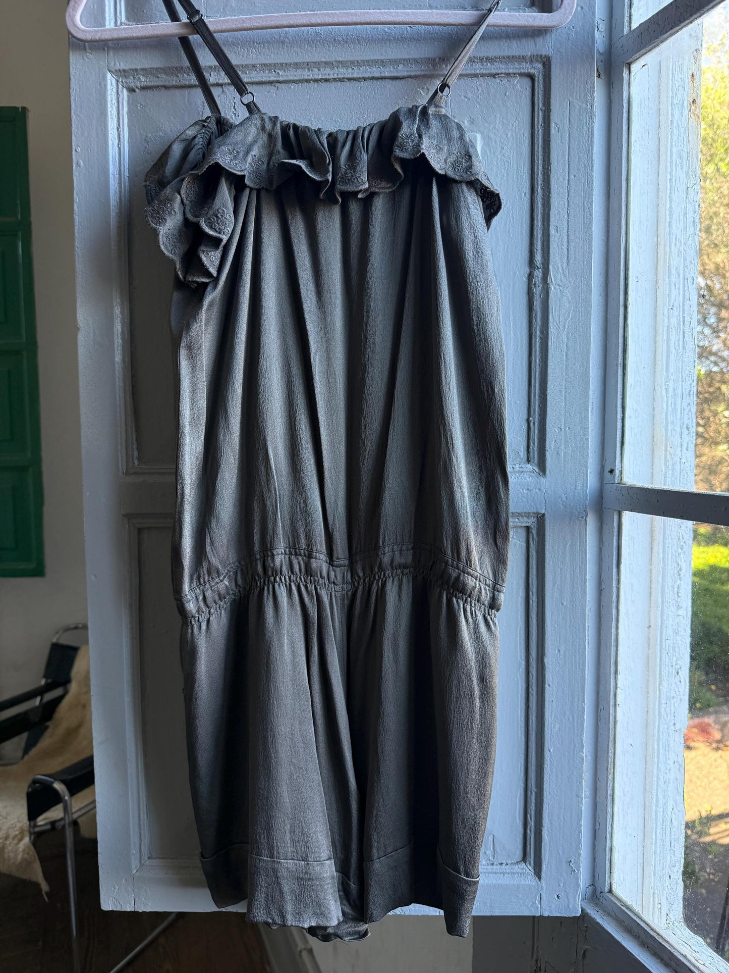 Grey Silk Jumpsuit by Spanish Designer — additional view 9