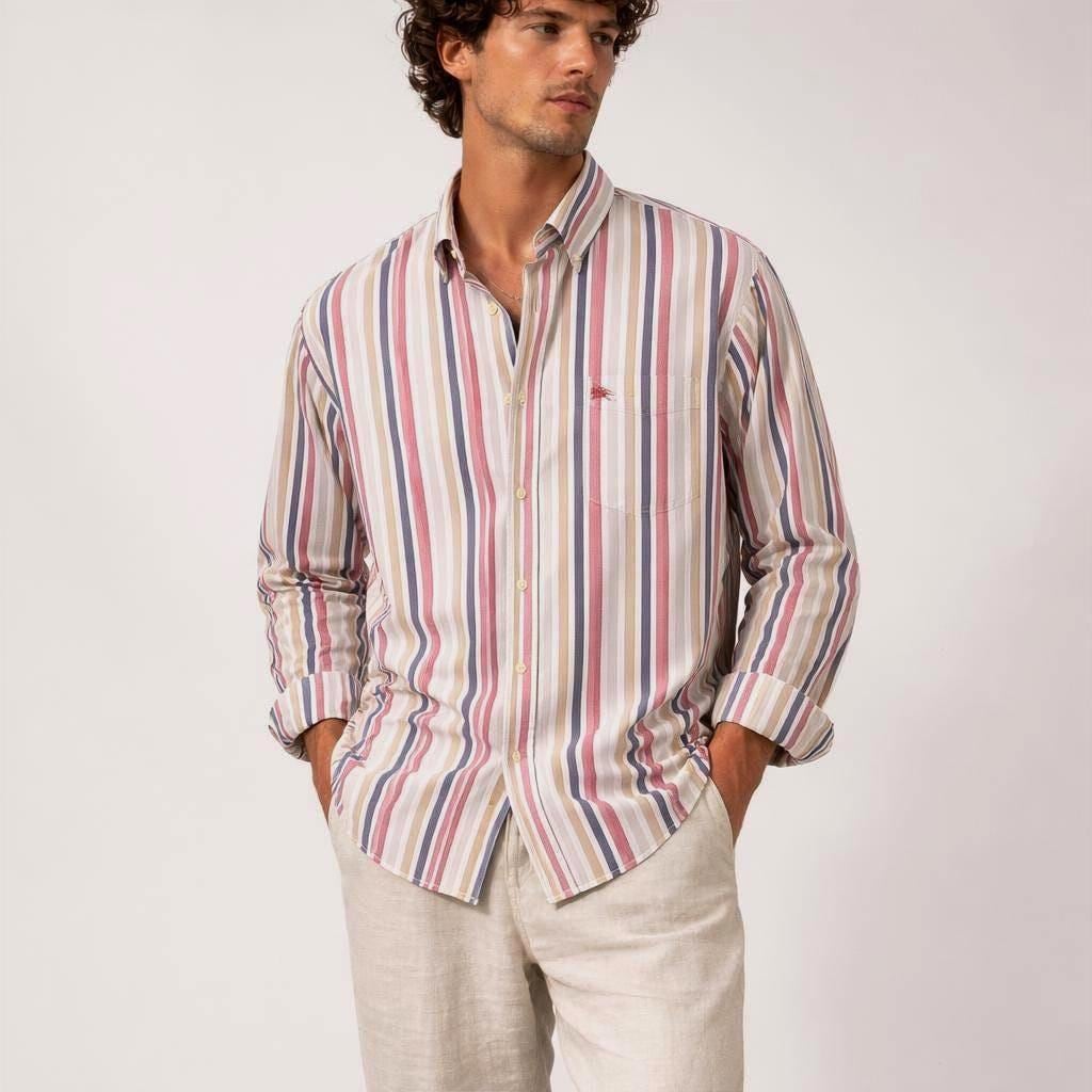 Vintage Burberry Striped Oxford Shirt