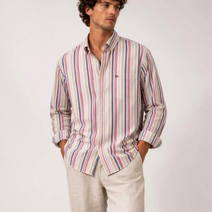 Vintage Burberry Striped Oxford Shirt