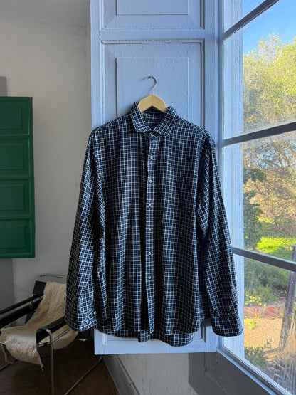 Polo Ralph Lauren Black White Plaid Shirt — detail