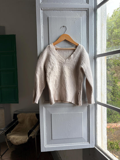 Off-White Cable Knit Wool Jumper for Girls — additional view 9