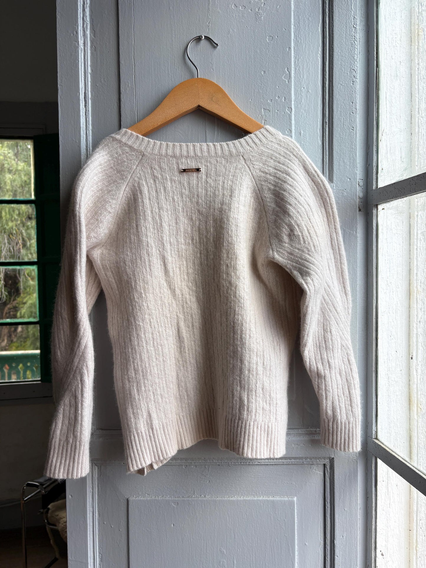 Off-White Cable Knit Wool Jumper for Girls — additional view 5