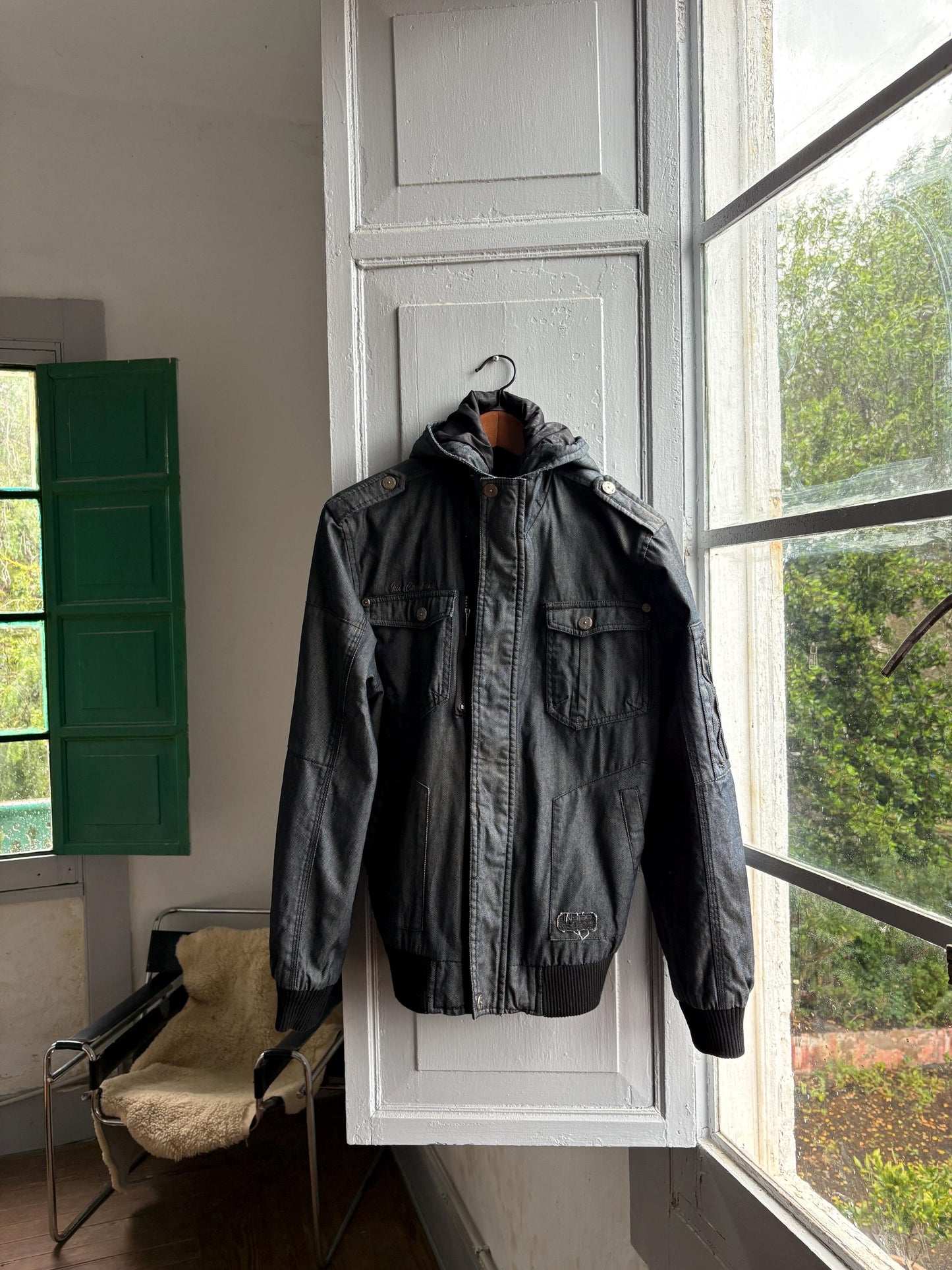 Dark Grey Hooded Men's Jacket — additional view 5